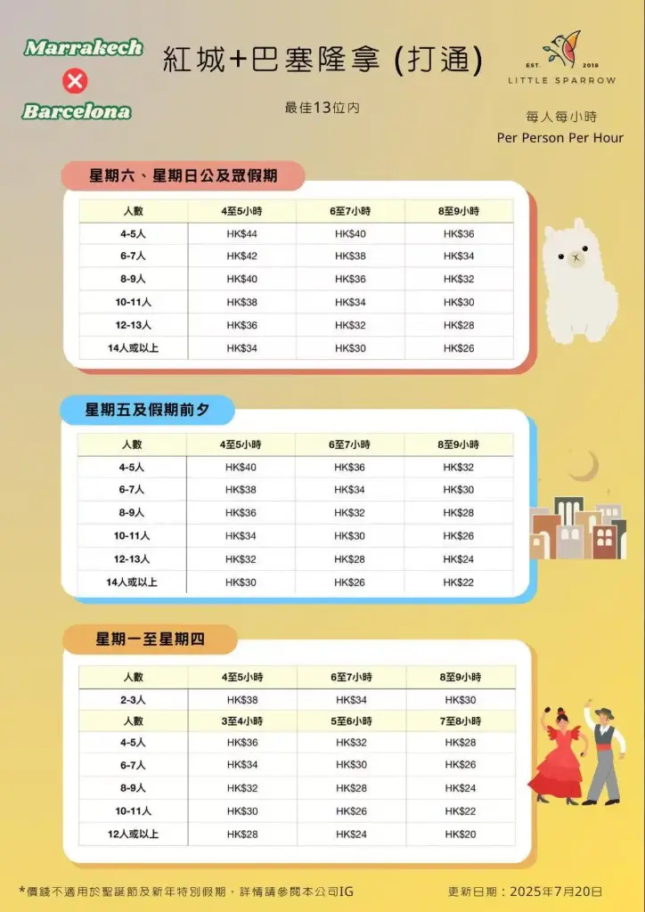 紅城+巴塞隆拿主題房(打通)